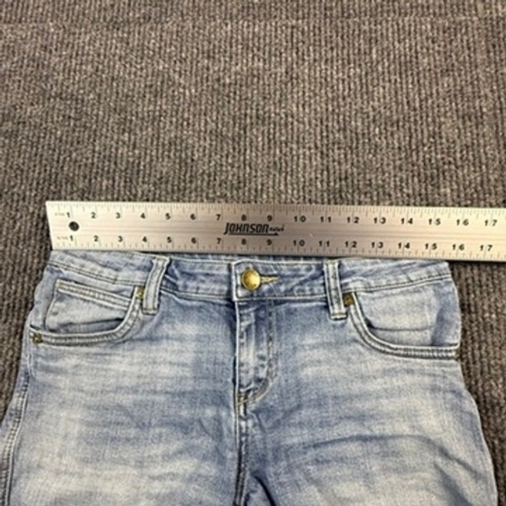 KUT from the Kloth Gidget Fray Womens Light Wash Raw Hem Denim Jean Short Size 6 - Picture 7 of 11